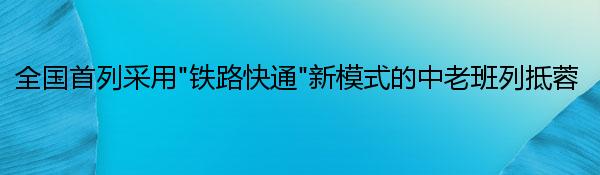 全国首列采用“铁路快通”新模式的中老班列抵蓉