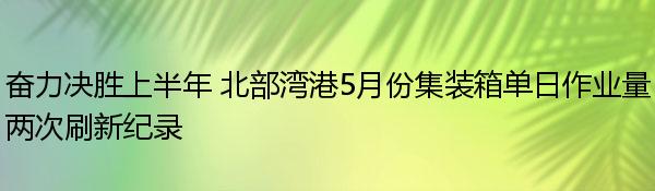 奋力决胜上半年 北部湾港5月份集装箱单日作业量两次刷新纪录  